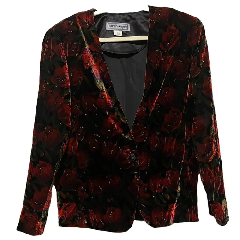 Norton McNaughton Velvet Tulip Blazer